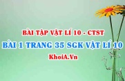 Bài 1 trang 35 SGK Vật lí 10 Chân trời sáng tạo